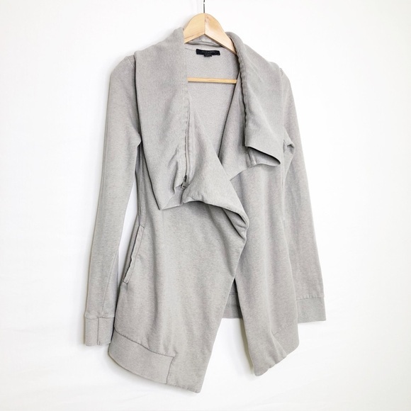 All Saints grey diagonal, open closure jacket - Picture 2 of 10